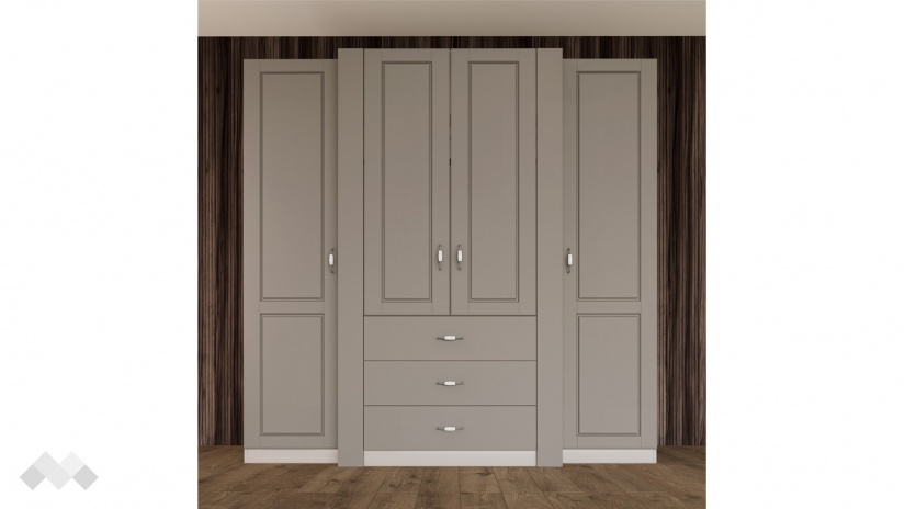 Гардероб Еридан четирикрилни кашмир с капучино мат - изглед 1