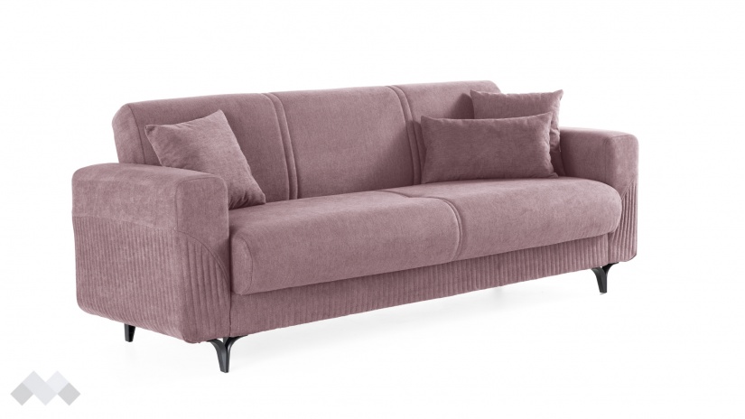 Диван Атон триместни лилав - изглед 2 - МебелМаг Диван Атон триместни лилав - изглед 2