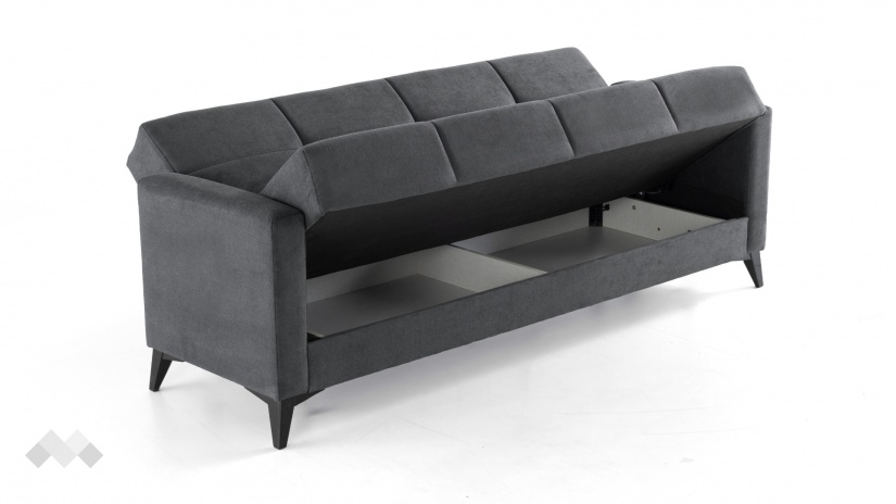 Диван Мира триместни сив - изглед 4 - МебелМаг Диван Мира триместни сив - изглед 4
