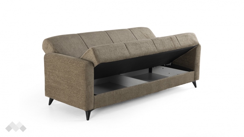 Диван Нуби триместни кафяв - изглед 4