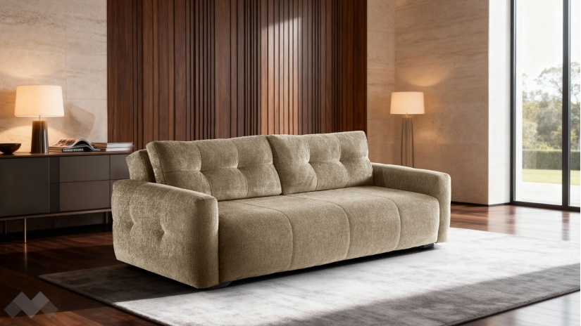 Диван Ролин Покет триместни кафяв - изглед 1