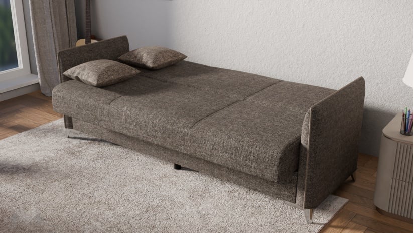 Диван Сафо триместни кафяв - изглед 4