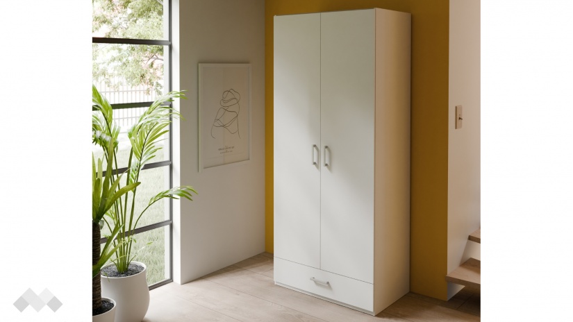 Гардероб Беатрис двукрилни бял - изглед 1