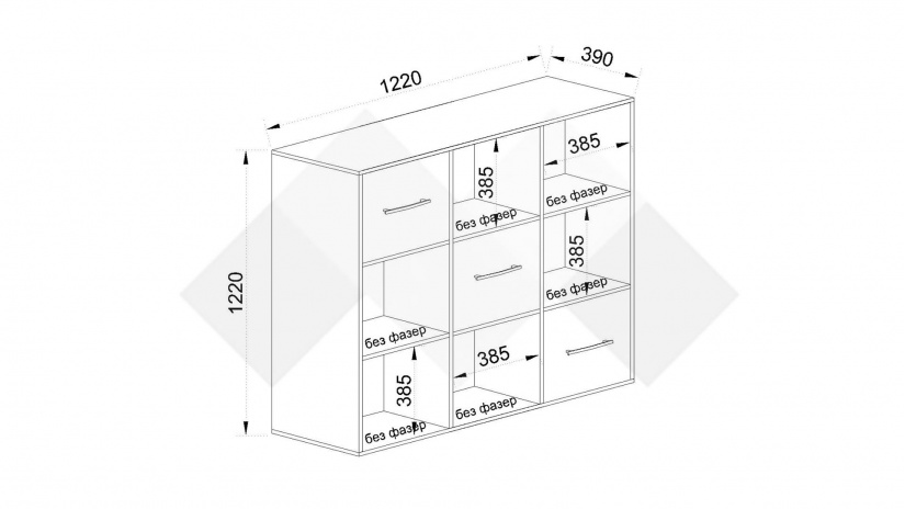 Етажерка Алвин дъб пиемона с горчица - изглед 2 - МебелМаг Етажерка Алвин дъб пиемона с горчица - изглед 2