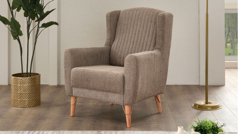 Фотьойл Маниса кафяв - изглед 1 - МебелМаг Фотьойл Маниса кафяв - изглед 1