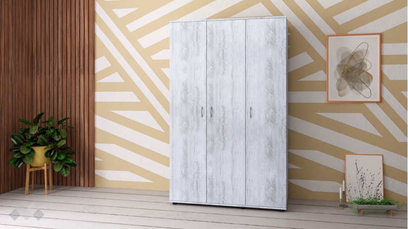 Гардероб №1 трикрилни дъб антик - изглед 1 - МебелМаг Гардероб №1 трикрилни дъб антик - изглед 1