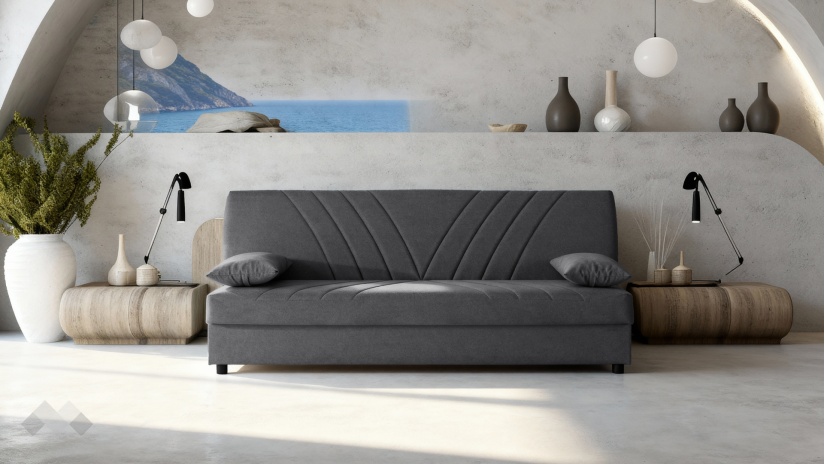 Клик-клак канапе Фиджи триместни сив - изглед 1 - МебелМаг Клик-клак канапе Фиджи триместни сив - изглед 1