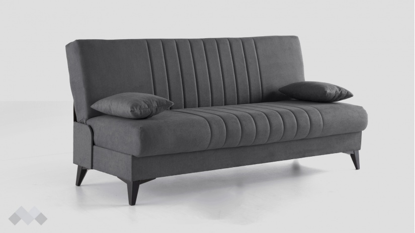 Клик-клак канапе Кенто триместни сив - изглед 2 - МебелМаг Клик-клак канапе Кенто триместни сив - изглед 2