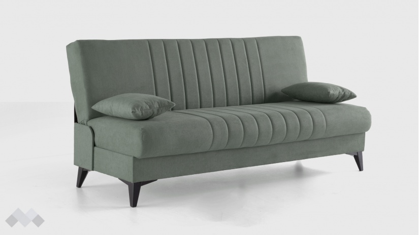 Клик-клак канапе Кенто триместни зелен - изглед 2 - МебелМаг Клик-клак канапе Кенто триместни зелен - изглед 2