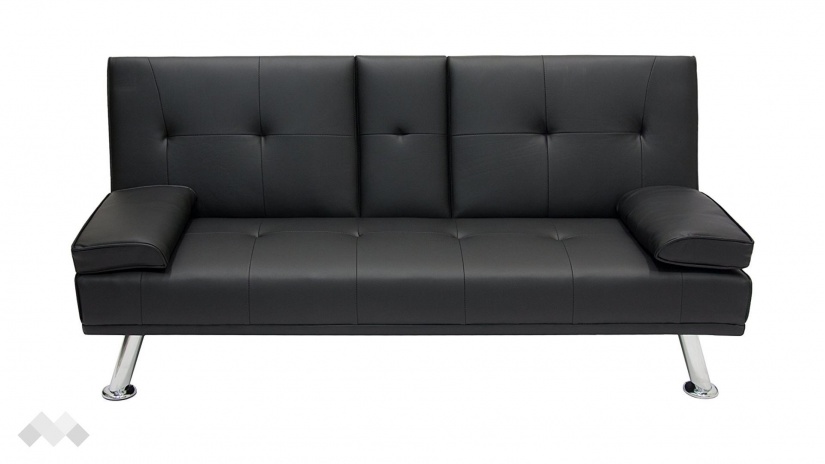 Клик-клак канапе Лийн двуместни черен - изглед 3 - МебелМаг Клик-клак канапе Лийн двуместни черен - изглед 3