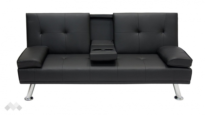 Клик-клак канапе Лийн двуместни черен - изглед 4 - МебелМаг Клик-клак канапе Лийн двуместни черен - изглед 4