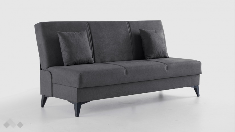 Клик-клак канапе Мерит триместни сив - изглед 2 - МебелМаг Клик-клак канапе Мерит триместни сив - изглед 2