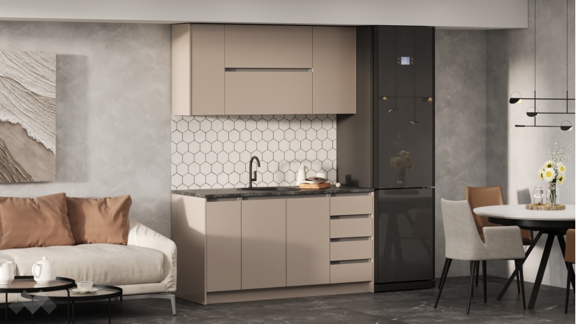 Кухня Норд А2 модулни кашмир със сиво - изглед 1