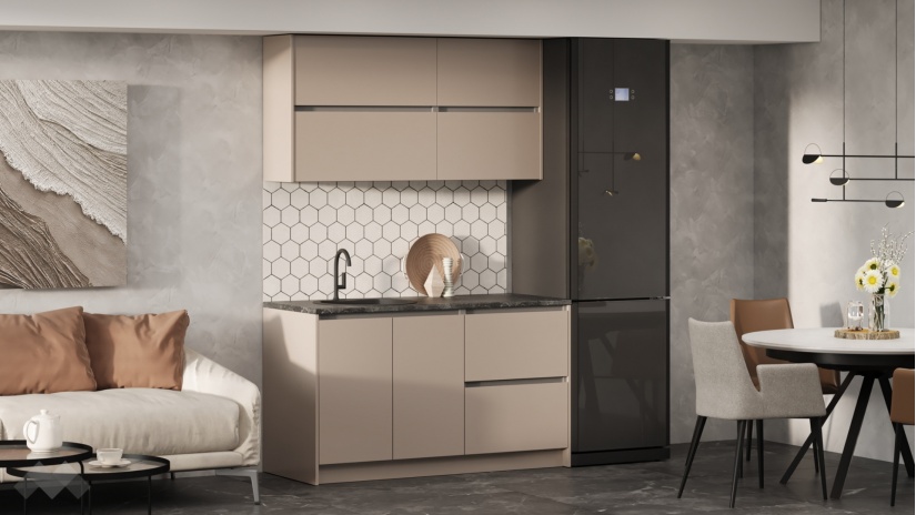 Кухня Норд А3 модулни кашмир със сиво - изглед 1