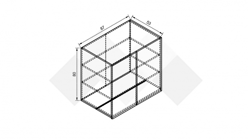 Надстройка Комо дъб ърбан ойстър с бяло - изглед 2 - МебелМаг Надстройка Комо дъб ърбан ойстър с бяло - изглед 2