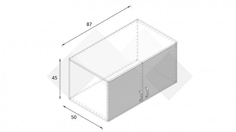 Надстройка за двукрилен гардероб Селтик келтски дъб със светло сиво - изглед 3 - МебелМаг Надстройка за двукрилен гардероб Селтик келтски дъб със светло сиво - изглед 3