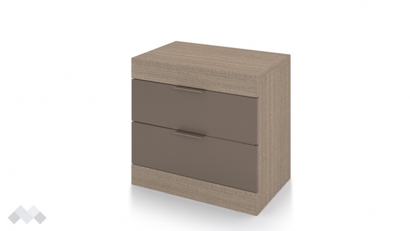 Нощен шкаф Пит мока с лате - изглед 1 - МебелМаг Нощен шкаф Пит мока с лате - изглед 1
