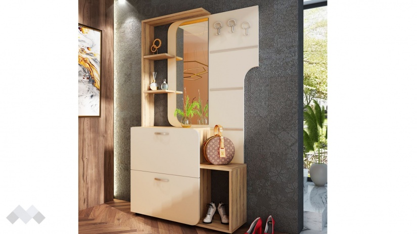 Портманто Ема дъб евок с кашмир - изглед 1