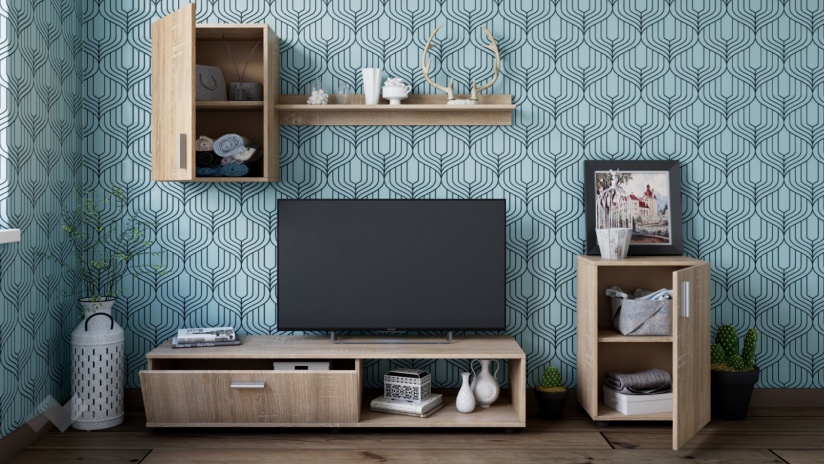 Секция Лима модулни дъб сонома - изглед 2 - МебелМаг Секция Лима модулни дъб сонома - изглед 2