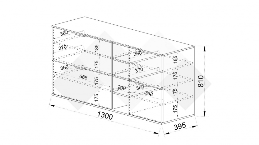 Шкаф за обувки Поситано дъб дилън тъмен с капучино мат и пасифик - изглед 4 - МебелМаг Шкаф за обувки Поситано дъб дилън тъмен с капучино мат и пасифик - изглед 4
