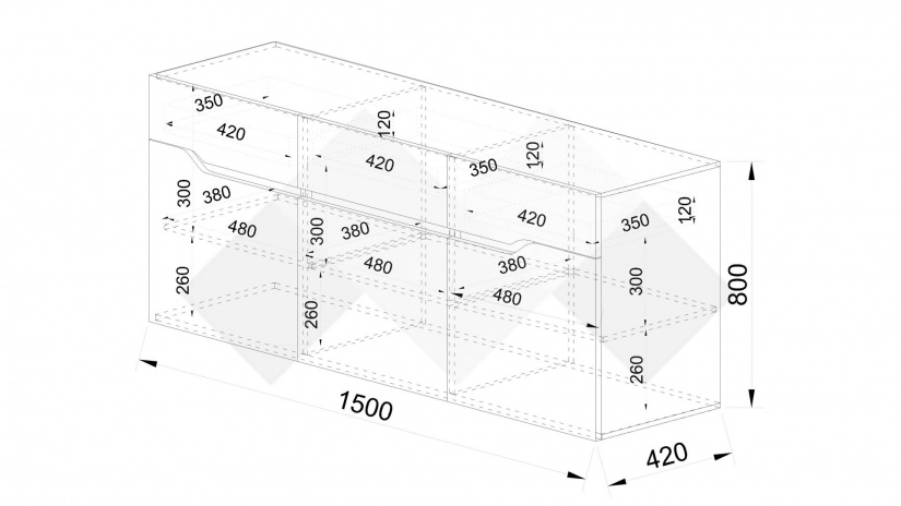Скрин Бос бяло гланц с дъб сонома - изглед 3 - МебелМаг Скрин Бос бяло гланц с дъб сонома - изглед 3