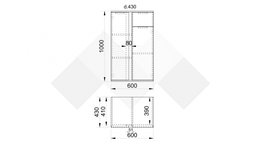 Скрин Кашмир кашмир - изглед 4 - МебелМаг Скрин Кашмир кашмир - изглед 4