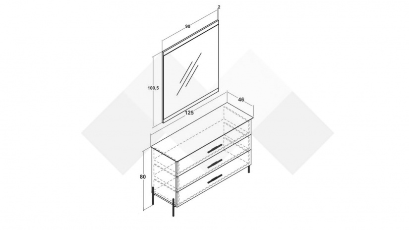 Скрин Салвадор памучно бежов с атрацит - изглед 2