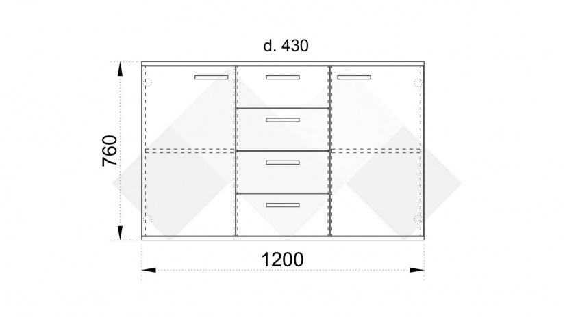 Скрин Шайн бял гланц - изглед 2 - МебелМаг Скрин Шайн бял гланц - изглед 2