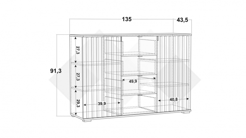 Скрин Верона дъб артисан с тъмен норвежки бор - изглед 3