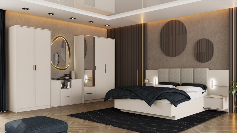 Спален комплект Кашмир К2 кашмир - изглед 3 - МебелМаг Спален комплект Кашмир К2 кашмир - изглед 3