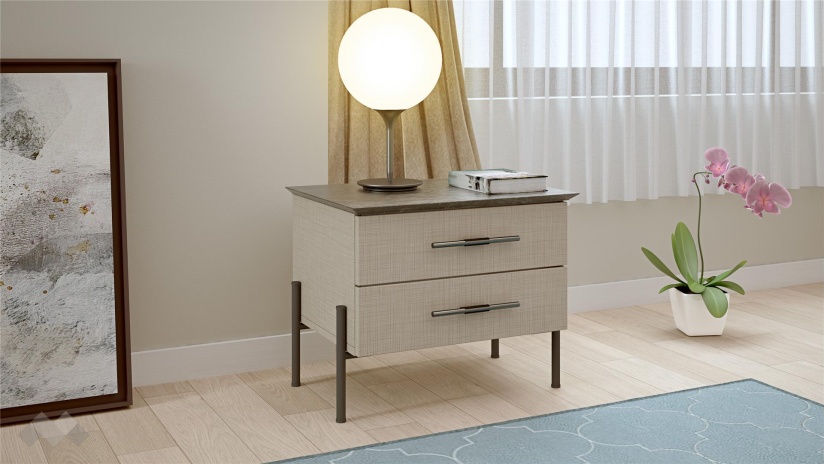 Спален комплект Салвадор памучно бежов с атрацит - изглед 4