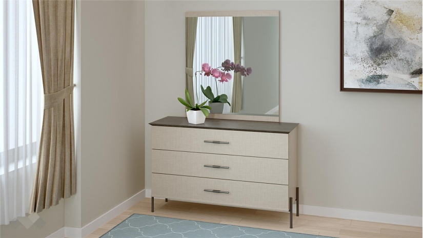 Спален комплект Салвадор памучно бежов с атрацит - изглед 5