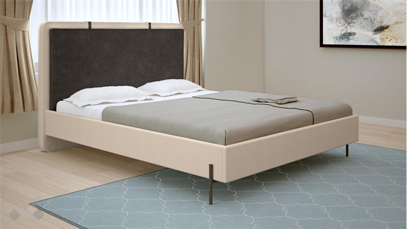 Спален комплект Салвадор памучно бежов с атрацит - изглед 3