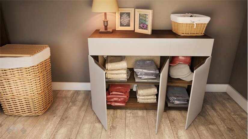 Спален комплект Санта Мария с включен матрак Бонел 160/200 орех адмирал със сатен - изглед 4 - МебелМаг Спален комплект Санта Мария с включен матрак Бонел 160/200 орех адмирал със сатен - изглед 4