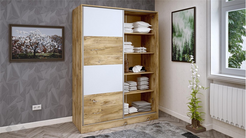 Спален комплект Селтик С2 келтски дъб със светло сиво - изглед 9 - МебелМаг Спален комплект Селтик С2 келтски дъб със светло сиво - изглед 9