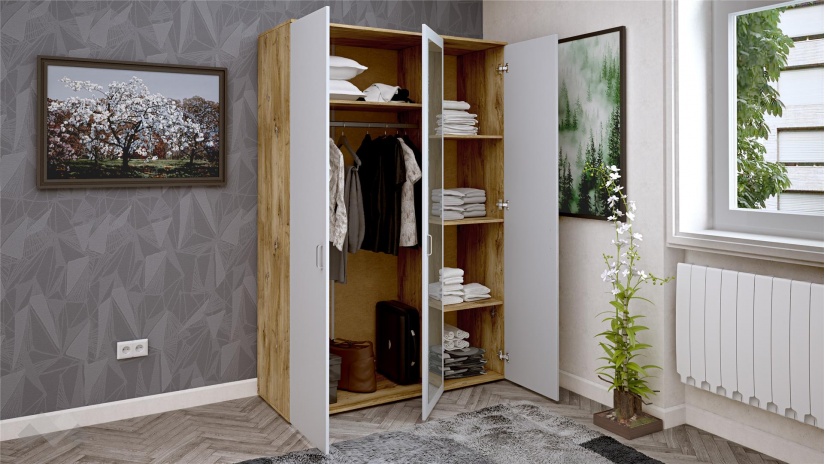 Спален комплект Селтик С3 келтски дъб със светло сиво - изглед 11 - МебелМаг Спален комплект Селтик С3 келтски дъб със светло сиво - изглед 11