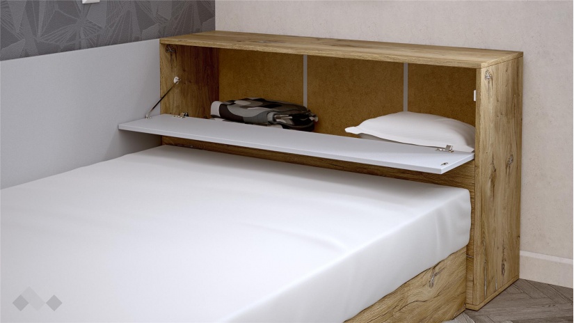 Спален комплект Селтик С3 келтски дъб със светло сиво - изглед 5 - МебелМаг Спален комплект Селтик С3 келтски дъб със светло сиво - изглед 5