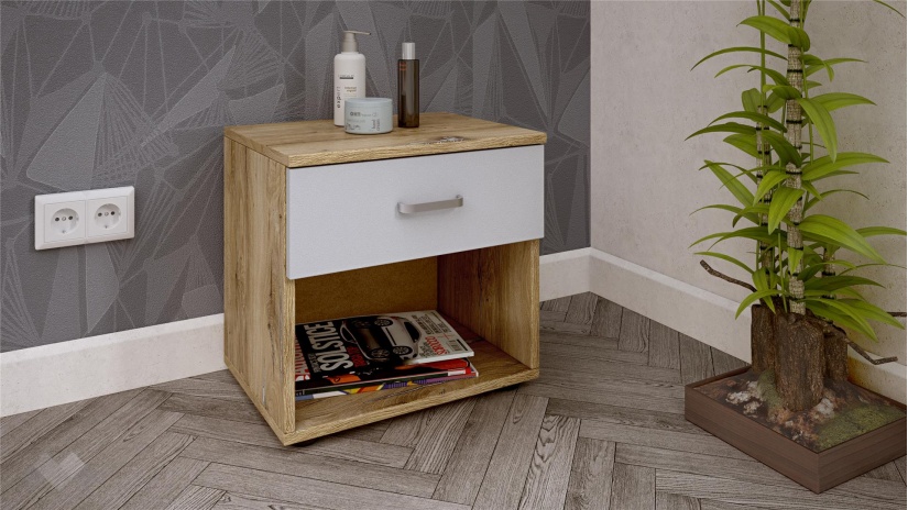 Спален комплект Селтик С1 келтски дъб със светло сиво - изглед 4 - МебелМаг Спален комплект Селтик С1 келтски дъб със светло сиво - изглед 4