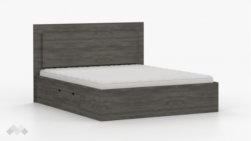 Спалня 160/200 Латте с включен матрак Бонел 160/200 тъмен норвежки бор - изглед 1