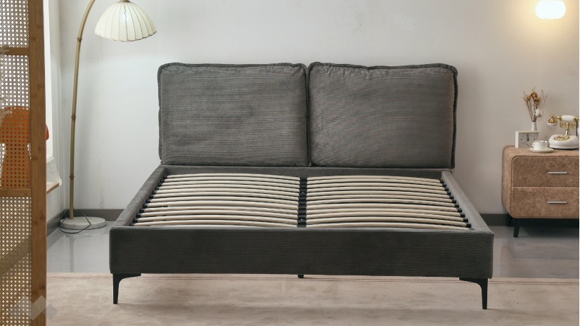 Тапицирана спалня 160/200 Аксира с включен матрак Sleep Nuvia 160/200 сив - изглед 4