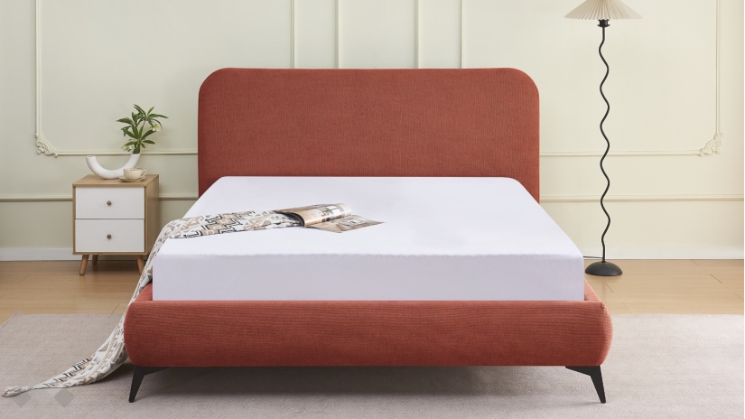 Тапицирана спалня 160/200 Елван с включен матрак Sleep Nuvia 160/200 червен - изглед 2