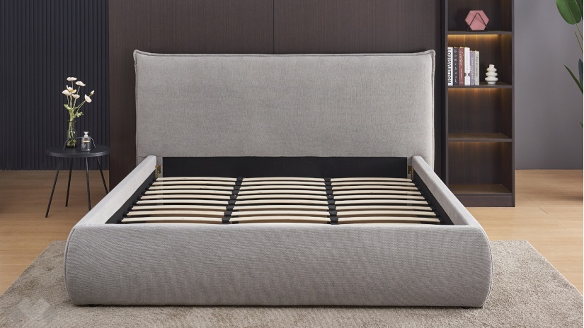Тапицирана спалня 180/200 Оренда с включен матрак Sleep Nuvia 180/200 светло сив - изглед 2
