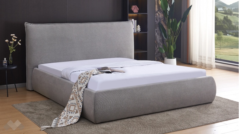Тапицирана спалня 180/200 Оренда с включен матрак Sleep Nuvia 180/200 светло сив - изглед 1