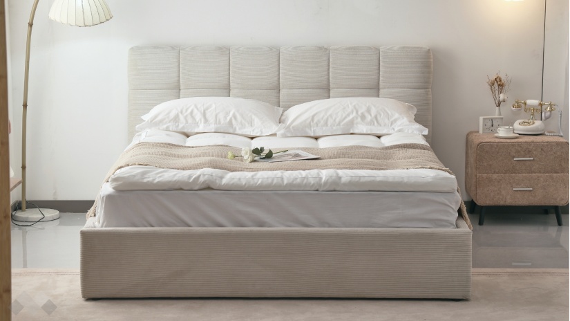 Тапицирана спалня 160/200 Тесара с включен матрак Sleep Nuvia 160/200 бежов - изглед 2
