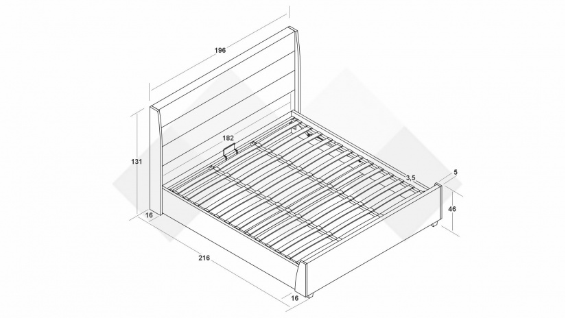 Тапицирана спалня 180/200 Велиса с включен матрак Sleep Nuvia 180/200 зелен - изглед 4