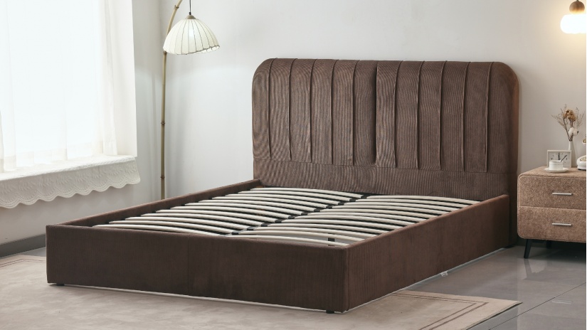 Тапицирана спалня 160/200 Виона с включен матрак Sleep Nuvia 160/200 кафяв - изглед 3