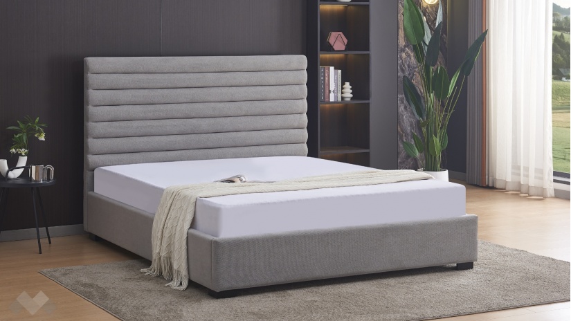 Тапицирана спалня 160/200 Зерина с включен матрак Sleep Nuvia 160/200 сив - изглед 1