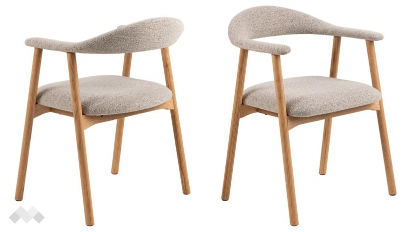 Трапезен стол Аделия светло кафяв - изглед 2