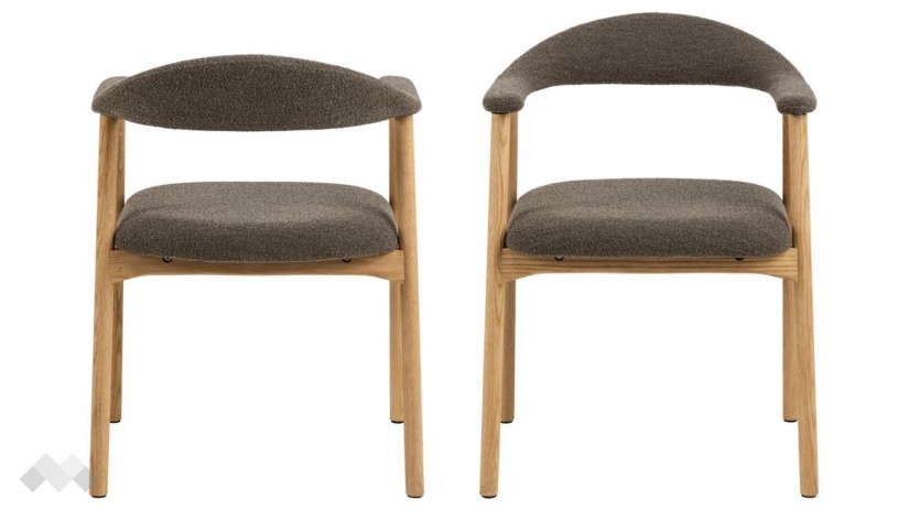 Трапезен стол Аделия тъмно кафяв - изглед 1