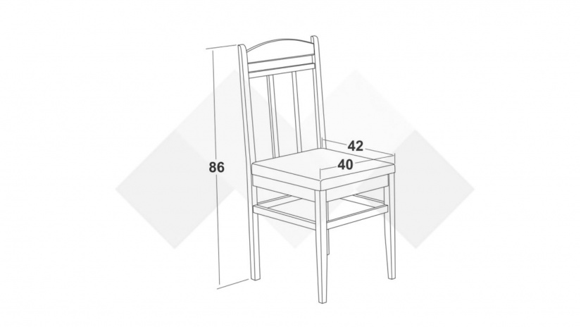 Трапезен стол Алекс бял - изглед 2 - МебелМаг Трапезен стол Алекс бял - изглед 2